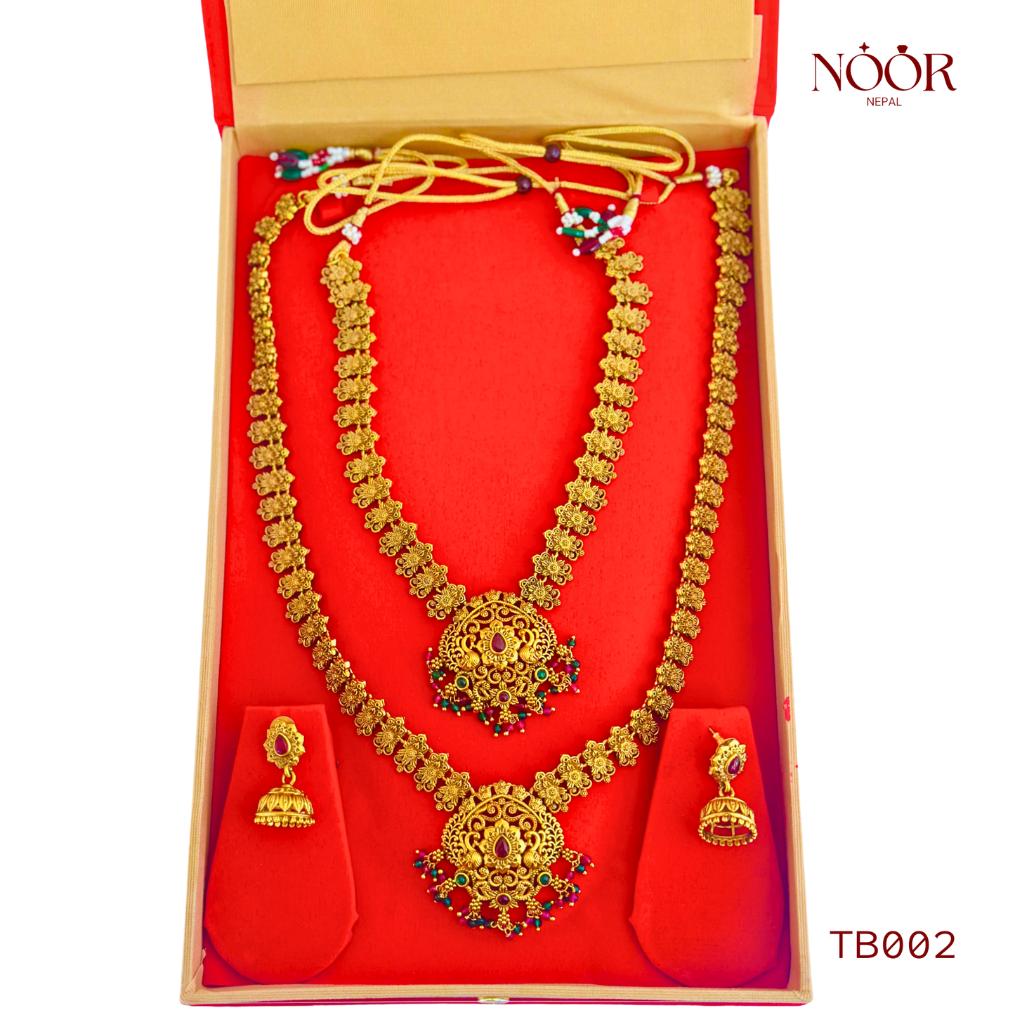 Brass Temple Necklace Set with Annapakshi Motif – Noor Nepal